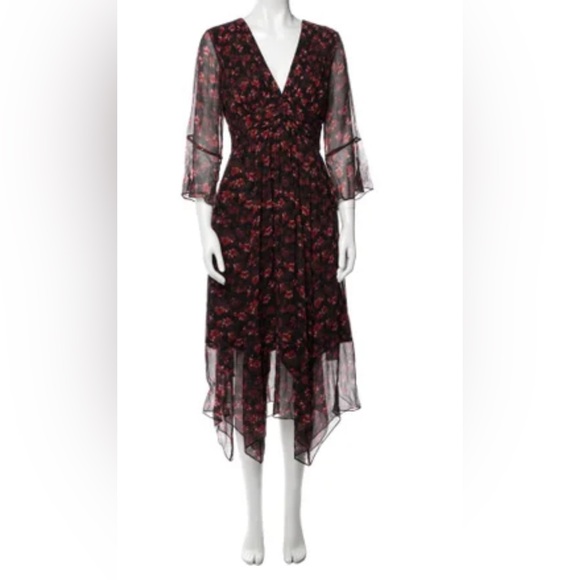 NWT $425 RACHEL ZOE CADEN SILK DRESS 100% silk - SZ 10 - Picture 7 of 12